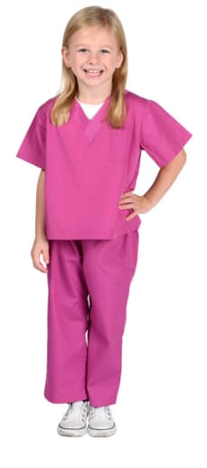 Aeromax Junior Doctor Scrubs size 4/6 (Fuchsia Pink)