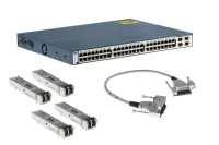 Cisco 3750 Series 48 Port PoE Deployment Kit, WS-C3750-48PS-S, Refurbished, Original