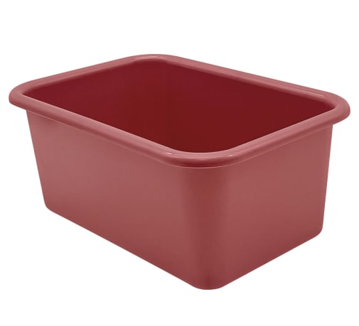 Deep Rose Small Plastic Storage Bin