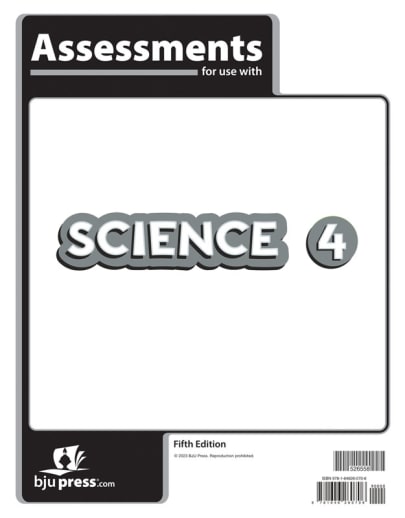 BJU Press Science 4 Assessments 5th Edition