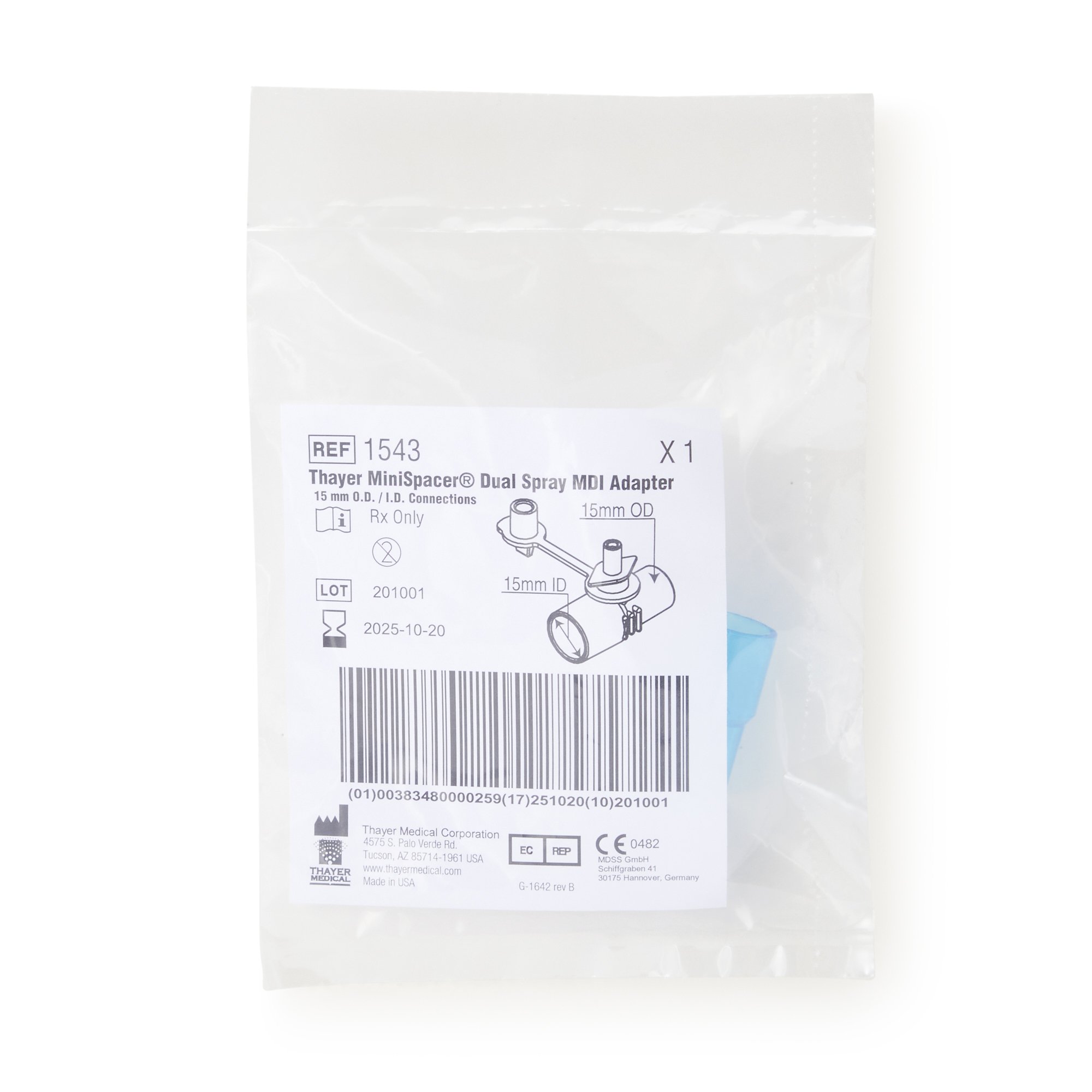 Dual Spray MDI Adapter MiniSpacer MK 781282