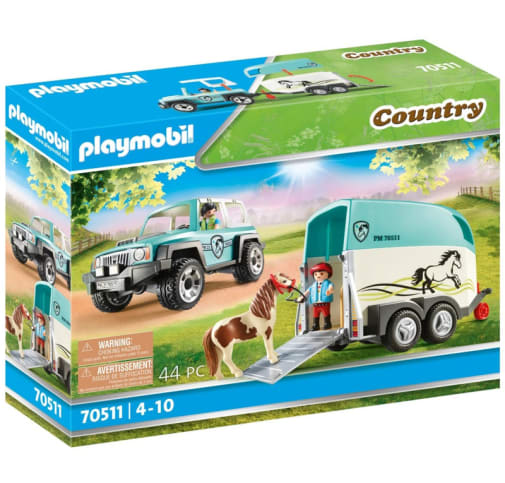 Playmobil Car with Pony Trailer (Country)