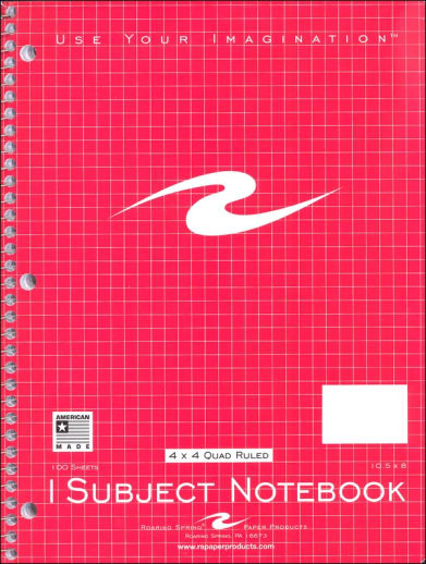 Graph Ruled Notebook (4" x 4")