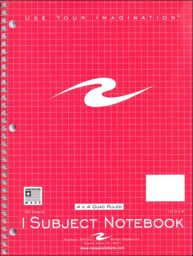 Graph Ruled Notebook (4" x 4")