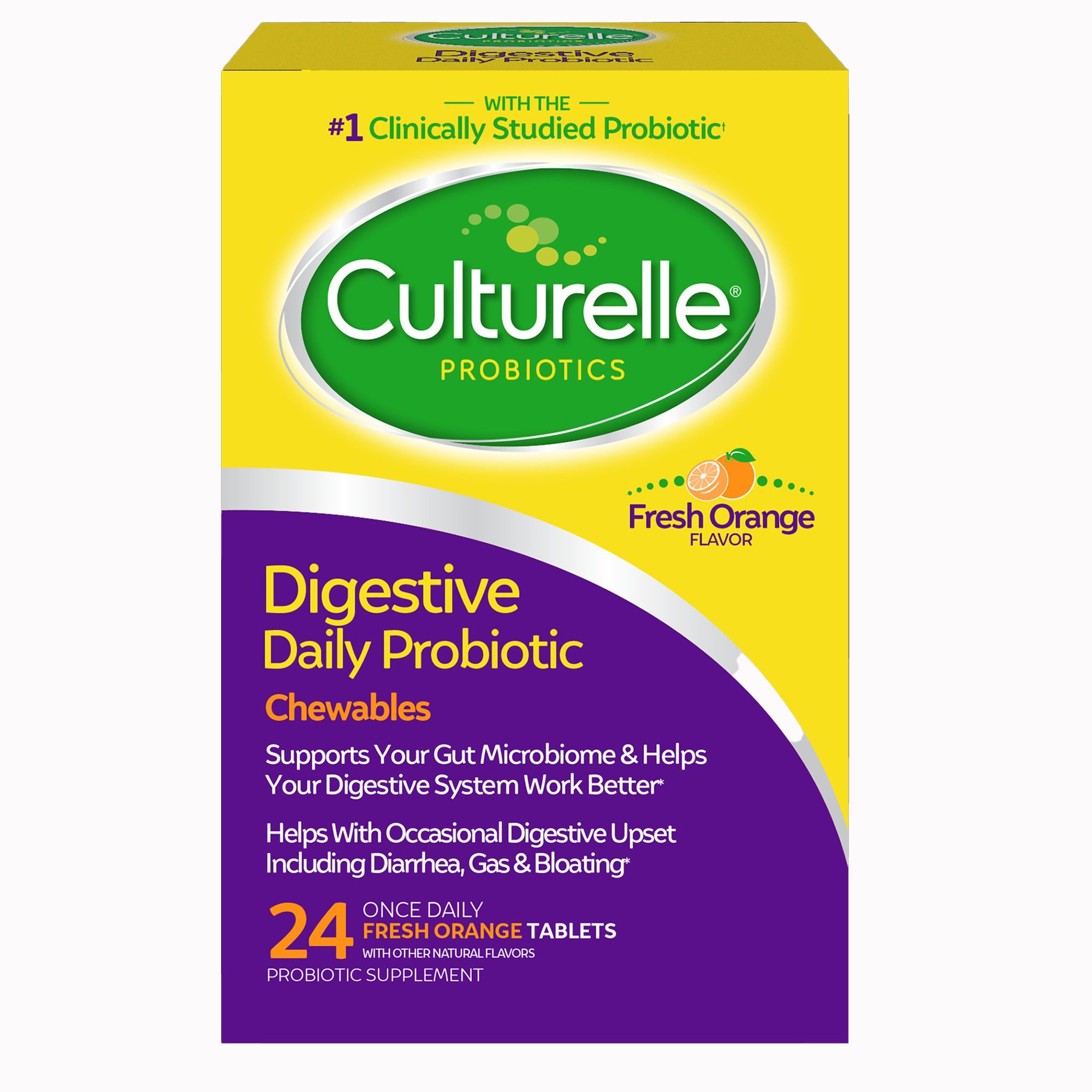 Culturelle Digestive Daily Probiotic Chewables Tablets Fresh Orange MK 1268950