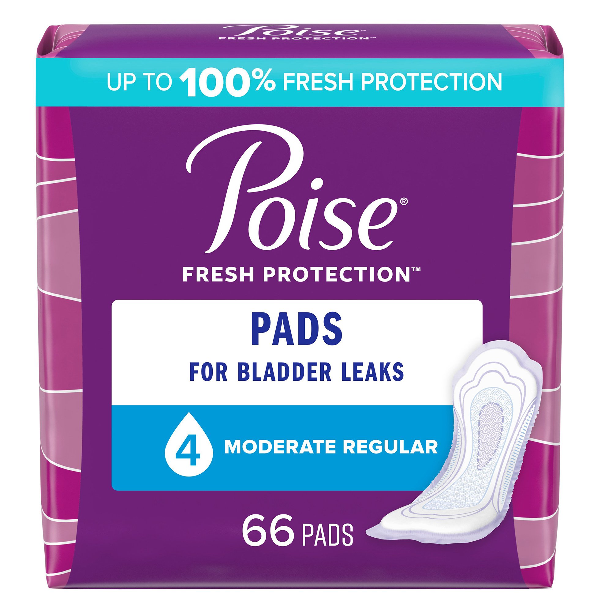 Poise Moderate Absorbency Bladder Control Pad, Regular Length MK 1163801