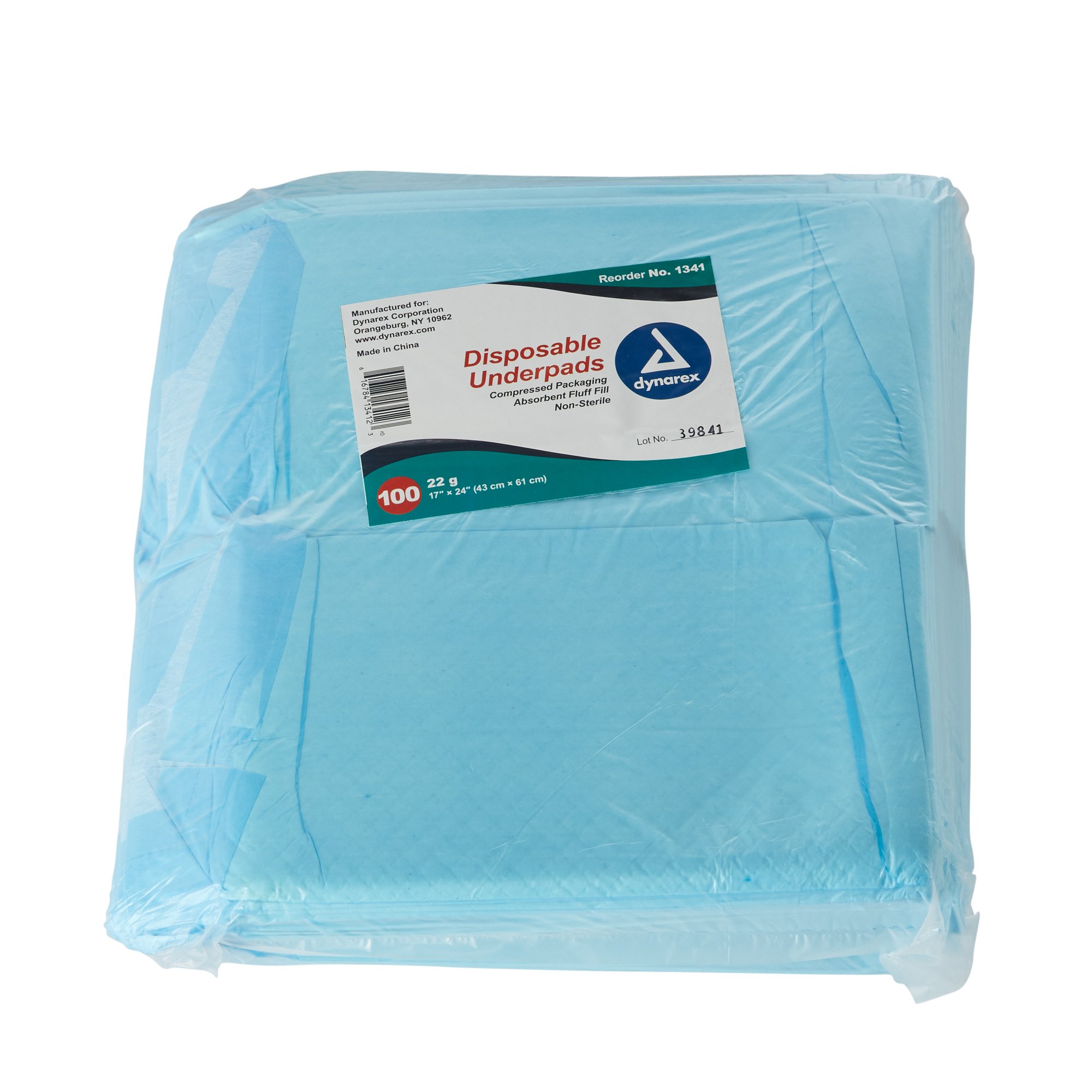 Dynarex Absorbent Fluff Fill Underpad, 17 x 24 Inch MK 817613