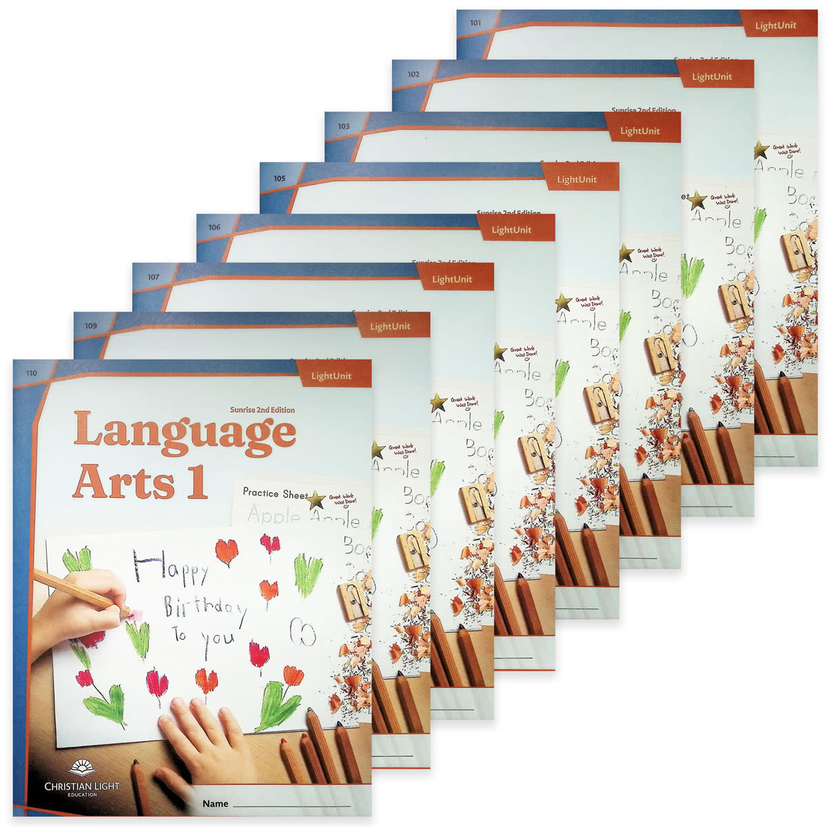Christian Light Language Arts LightUnit 101-110 Set Sunrise 2nd Edition