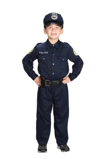 Aeromax Junior Police Officer Suit with Cap and Belt - size 6/8