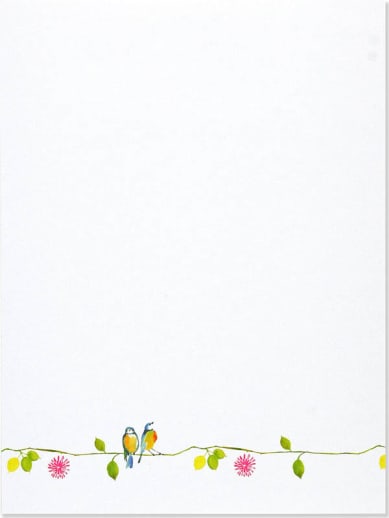Watercolor Birds Stationery Set