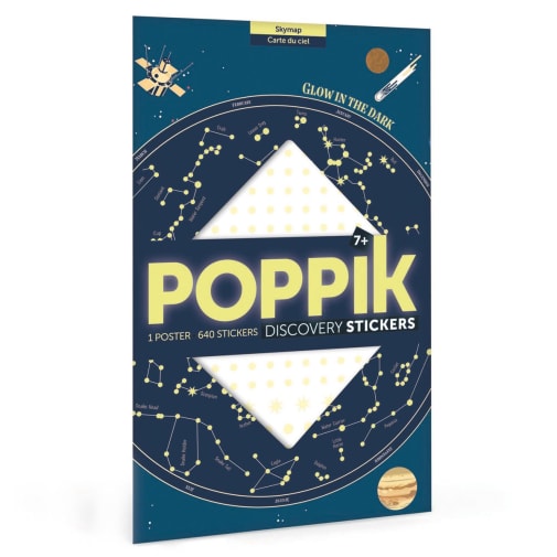 Poppik Discovery Poster + Stickers - Skymap