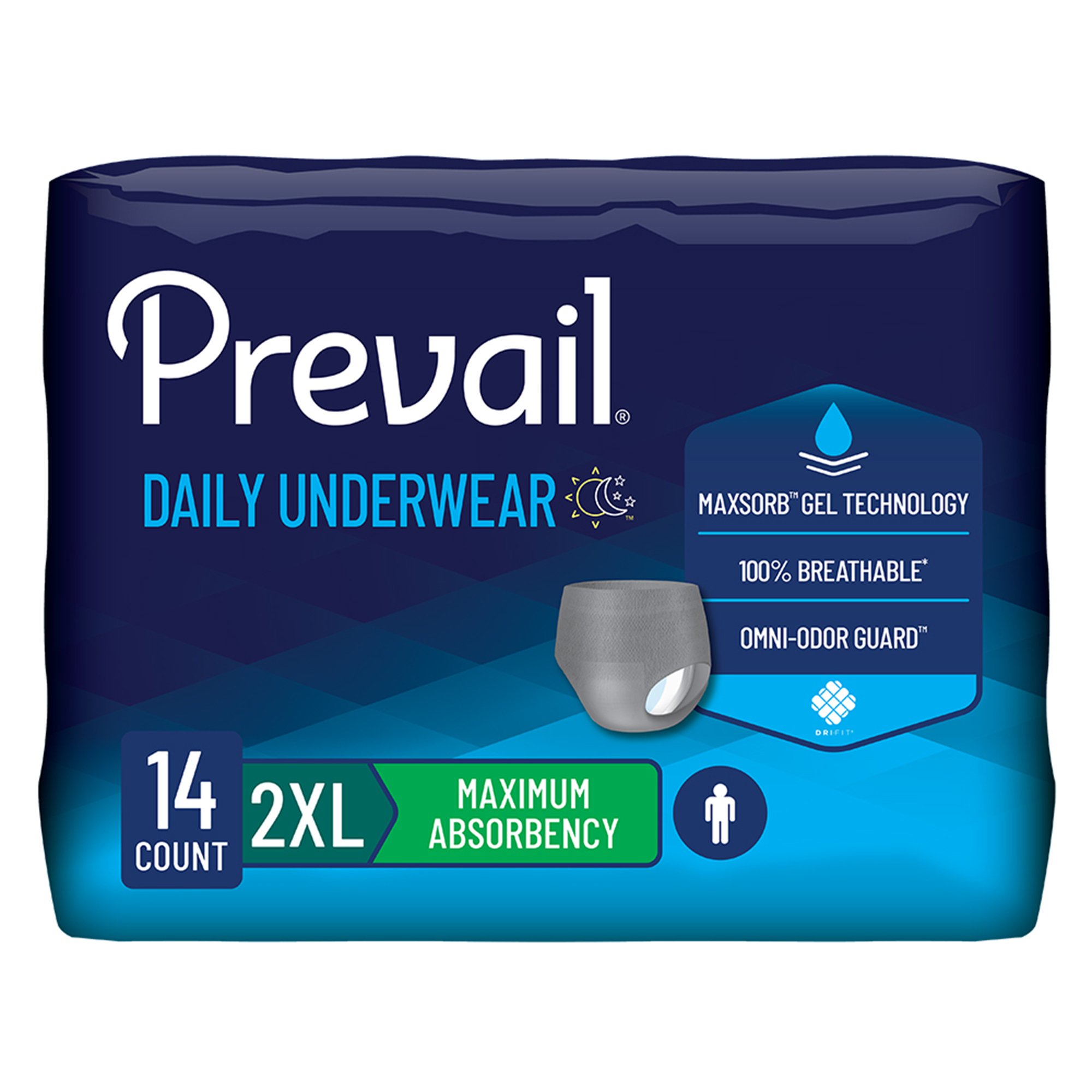 Prevail Daily Underwear Maximum Absorbent Underwear, Extra Extra Large MK 1131098