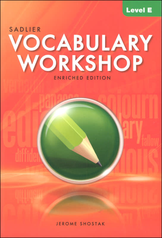 Vocabulary Workshop Enriched Student Edition Grade 10 (Level E)