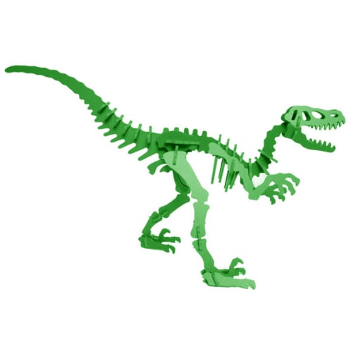 Moe the Velociraptor 3D Puzzle - Green