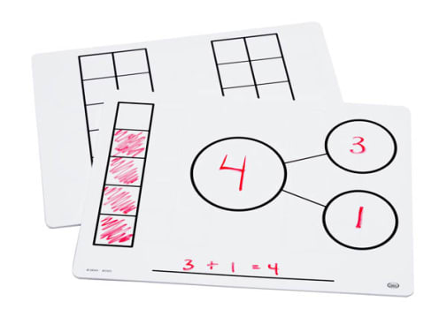 Write-On/Wipe-Off Five-Frame/Ten-Frame Mat
