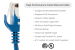 Cat5e Ethernet Patch Cable, Snagless, UTP, 7 ft, Blue