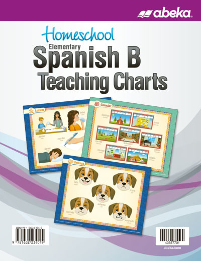 Abeka Elementary Spanish B Homeschool Teaching Charts (436577)