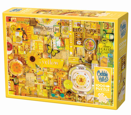 Cobble Hill Yellow Collage Jigsaw Puzzle (1000 piece)