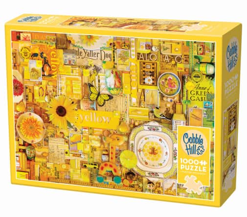 Cobble Hill Yellow Collage Jigsaw Puzzle (1000 piece)