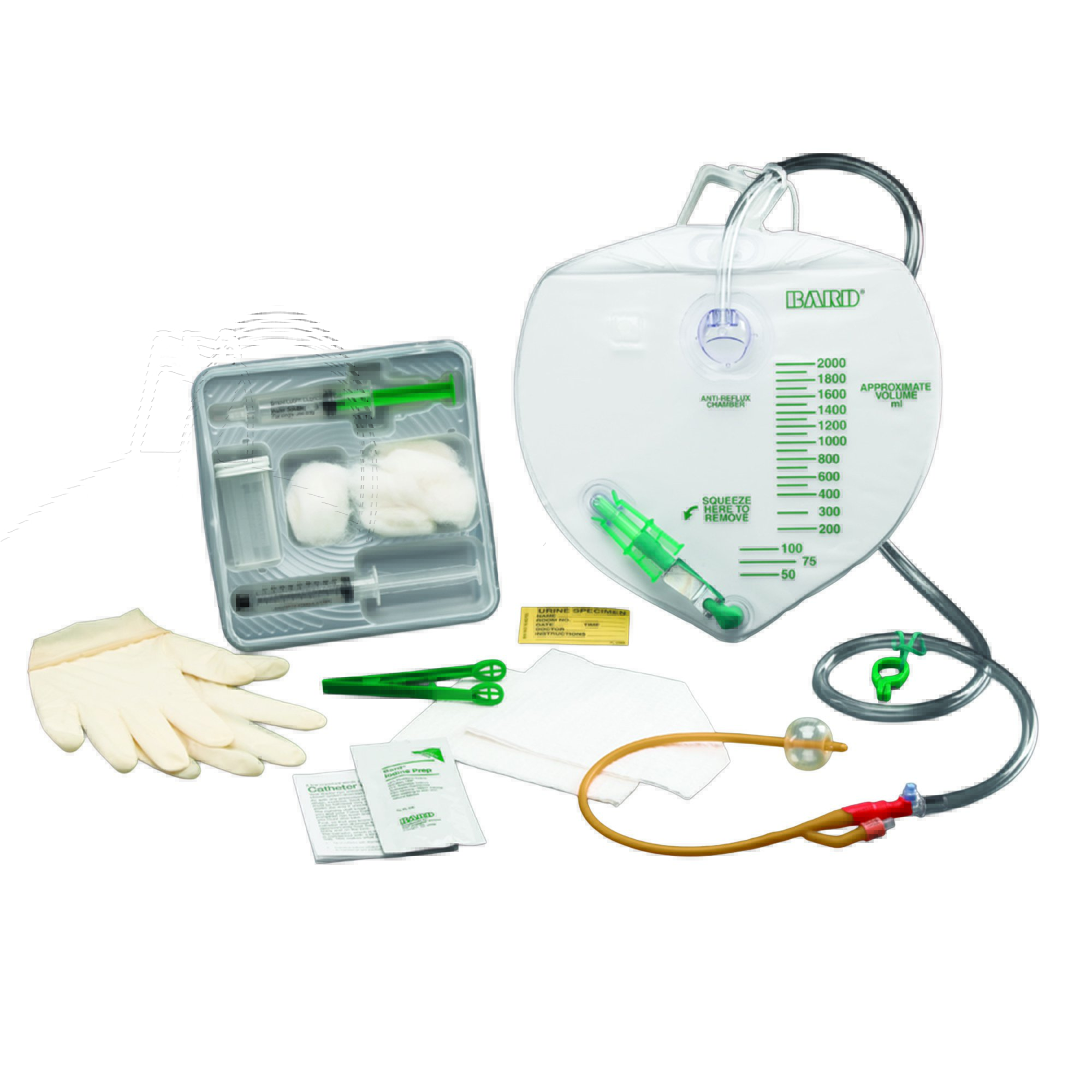 Bard Lubricath Drainage Bag Foley Catheter Tray, 16 Fr MK 146132