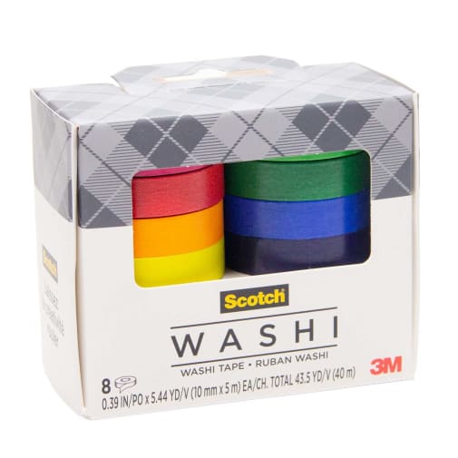 Scotch Washi Tape Rainbow 8 pack