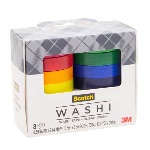 Scotch Washi Tape Rainbow 8 pack
