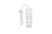 3Ft 8-Outlet Surge Protector 2USB-A+1USB-C,14AWG/3, 15A, 2450J White