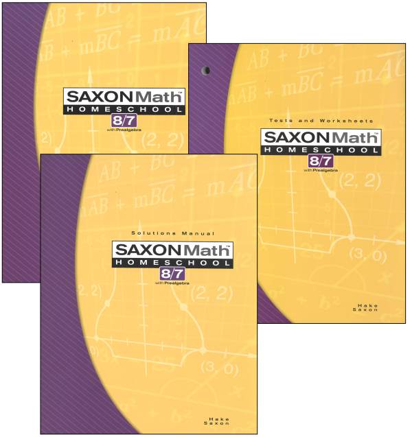 Saxon Math 8/7 With Pre-Algebra: Homeschool Kit