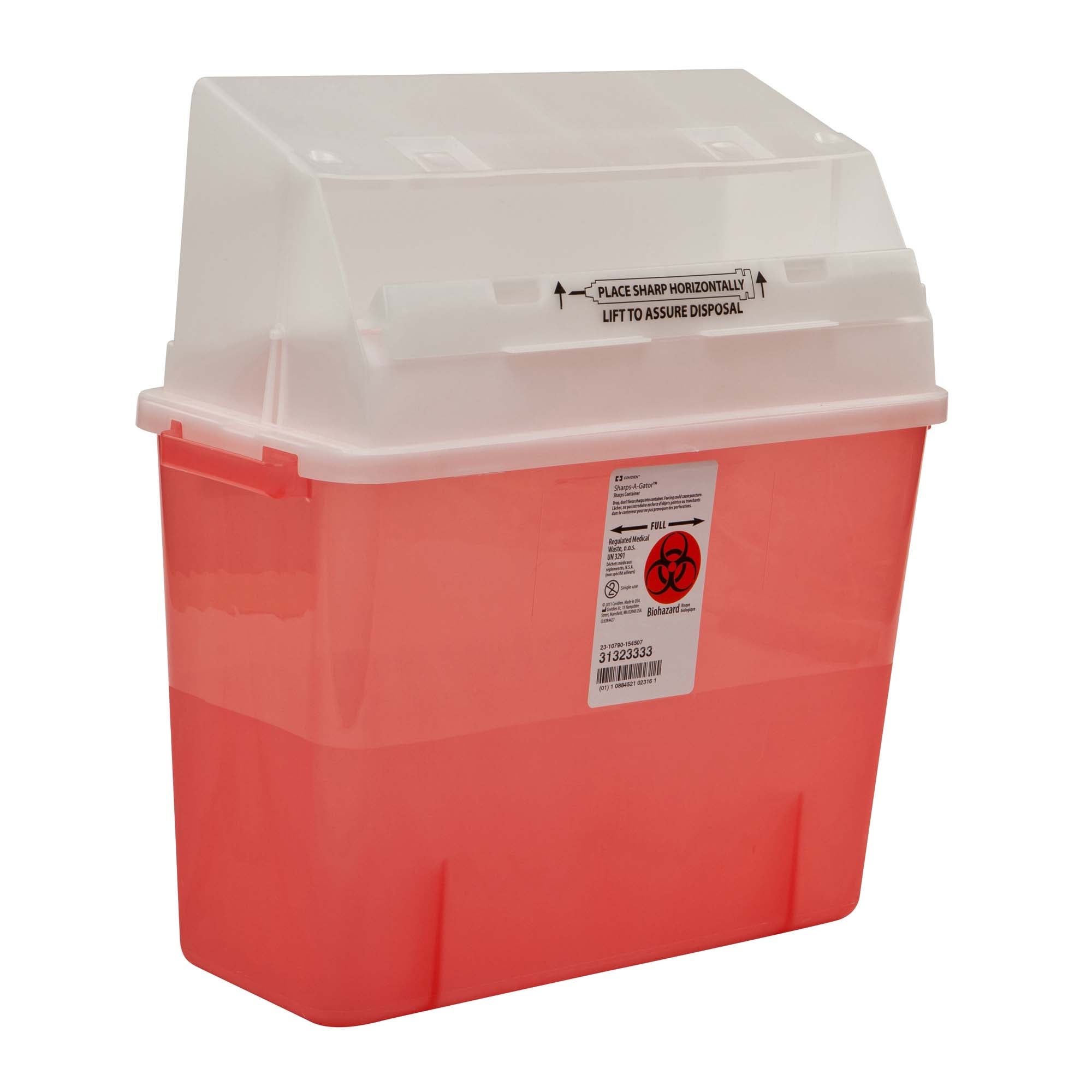 GatorGuard In-Room Sharps Containers, 2 Gallon, 8-3/4 x 12-1/4 x 12-1/4 Inch MK 335293
