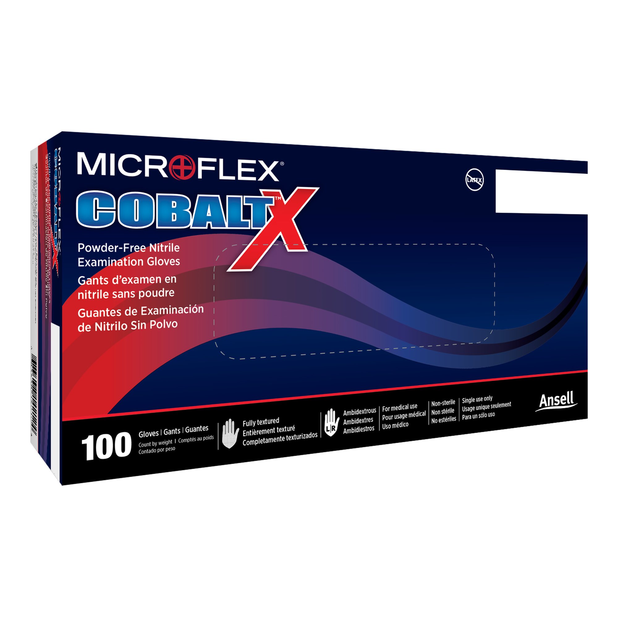 Cobalt X Nitrile Exam Glove, Large, Blue MK 1088191