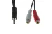 3.5mm Male to (2) RCA Female Y-Cable, 0.5 ft (6 In.)