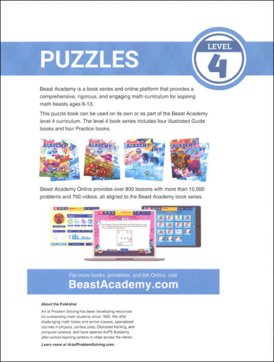 Beast Academy Puzzles 4