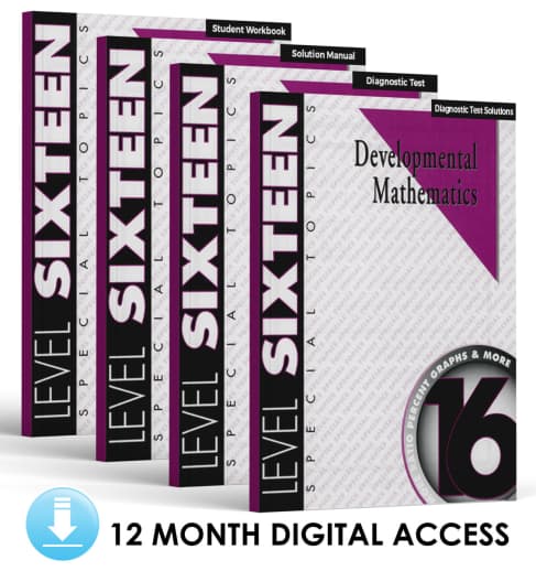 Developmental Math: Level 16 E-Book Set | Special Topics: Ratios, Percent Graphs & More (12 Month Access)