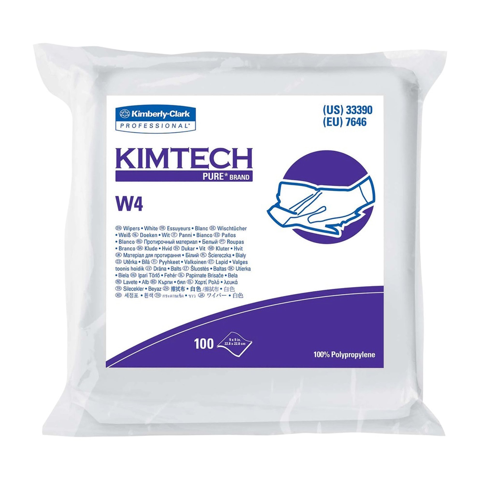 Kimtech Pure W4 Cleanroom Wipe, 100 per Box MK 566444