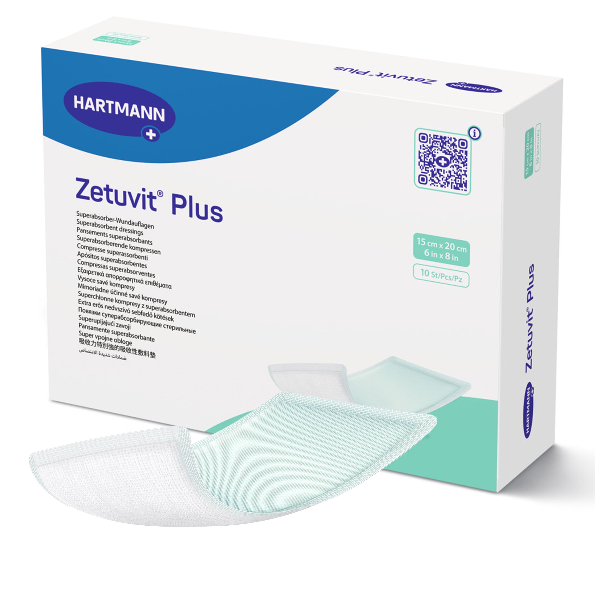 Zetuvit Plus Sterile Superabsorbent Dressing, 6 x 8 Inch MK 1161230