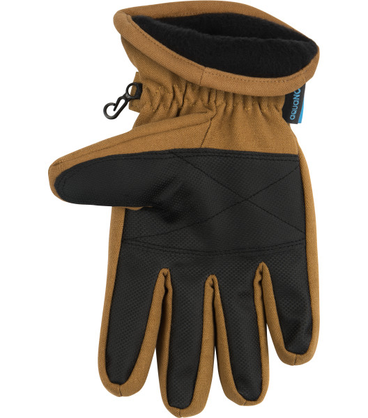 HydroFlector&trade; Lined Waterproof Brown Duck Ski Glove with Pull-Strap, Brown, large