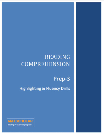 MaxScholar Reading Comprehension, Prep-3 Workbook