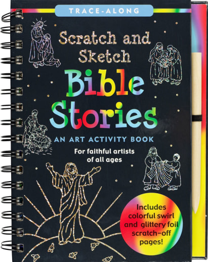 Bible Stories Scratch and Sketch Trace-Along Activity Book