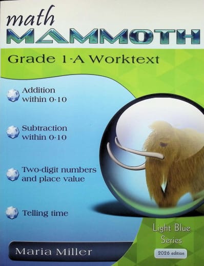 Math Mammoth Grade 1-A Worktext (2026, Full Color)