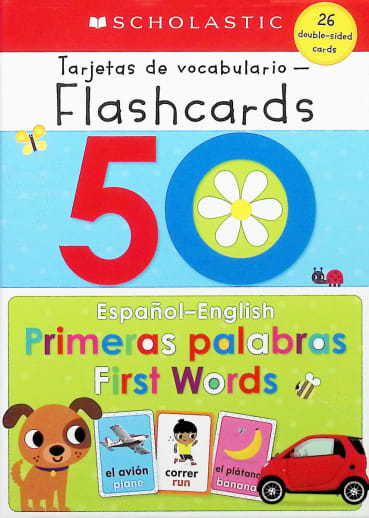 50 Spanish-English First Words: Scholastic Early Learners (Flashcards)