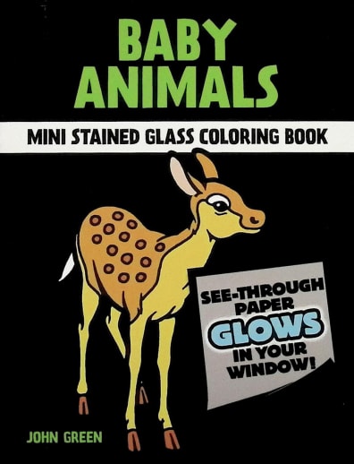 Baby Animals Little Stained Glass Coloring Book