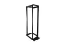 19in 4 Post Open Frame Rack, Adjustable Depth, Black