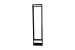 19in 4 Post Open Frame Rack, Adjustable Depth, Black