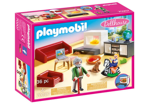 Playmobil Comfortable Living Room with Fireplace (Dollhouse)