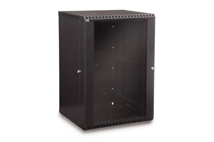 LINIER 18U 19in Wall Mount Cabinet with Glass Door