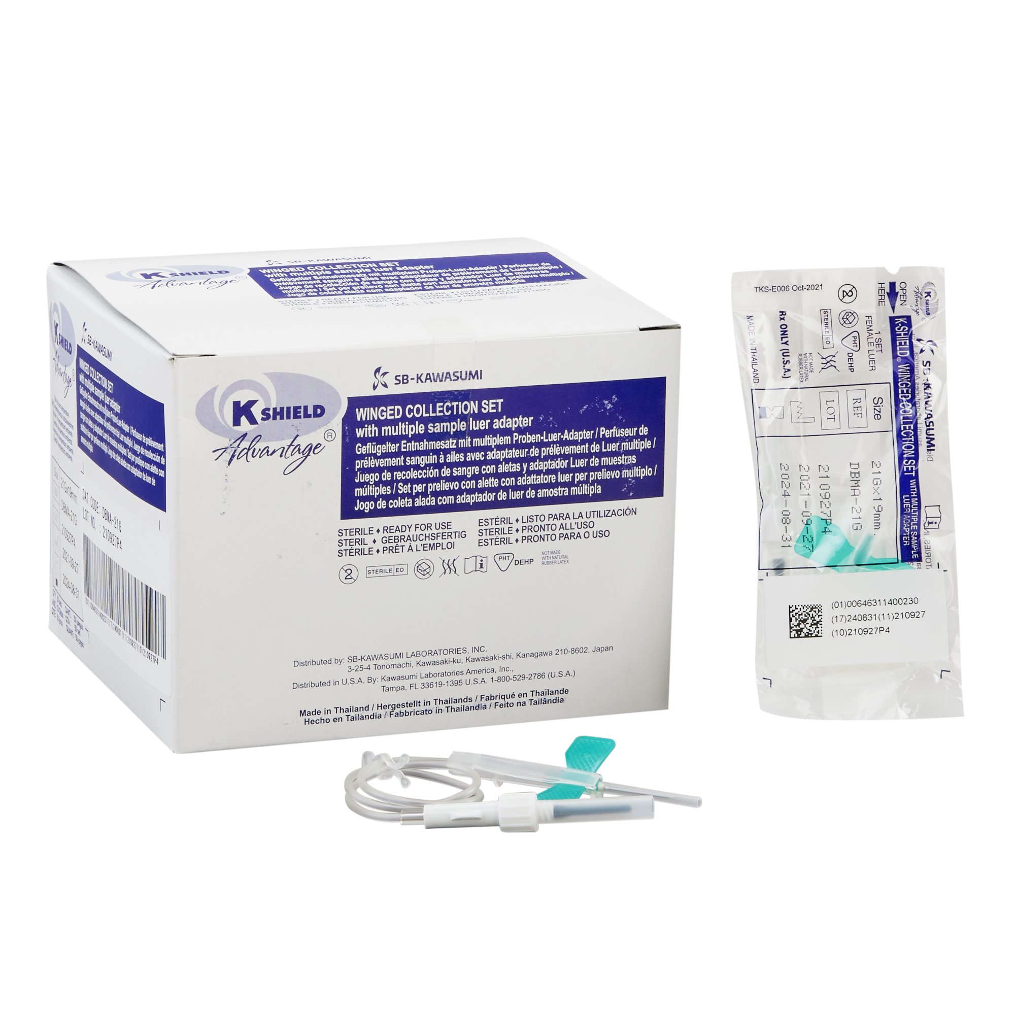 K-Shield Advantage Blood Collection Set, 21 Gauge, -inch needle length MK 770632