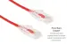 Cat6 Slim Ethernet Patch Cable, Snagless, 10 ft, Red