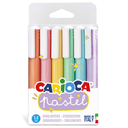 Carioca Pastel Memory Highlighters (set of 6)