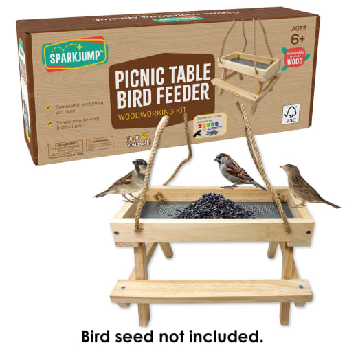 Picnic Table Bird Feeder Woodworking Kit