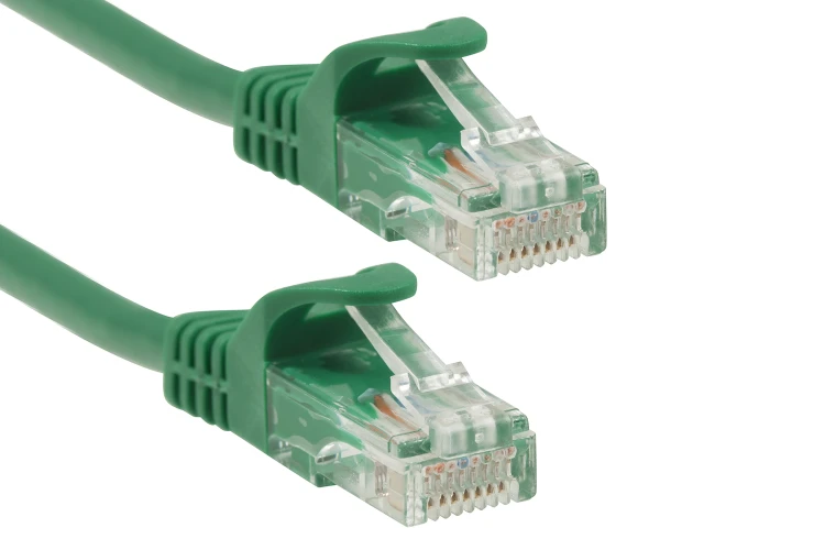 Cat5e Ethernet Patch Cable, Snagless, UTP, 50 ft, Green